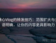 糖心Vlog的转发技巧：范围扩大与主语明确，让你的内容更具影响力